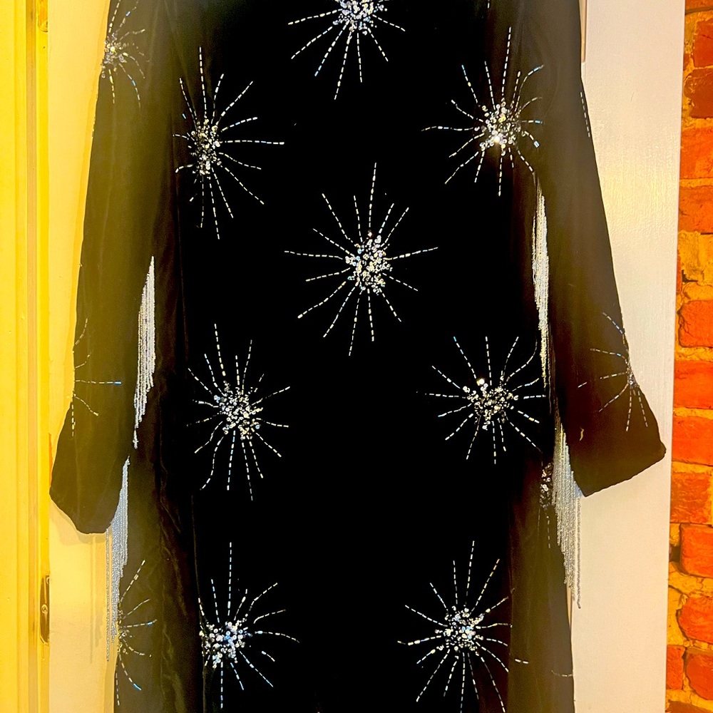 Nasty Gal velvet Sequined and beaded kimono - never worn. Has tags on. No damage